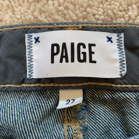 Paige Skinny Jeans Women’s 27 Jimmy Jimmy Distressed Blue Cotton Zip Medium Wash - Picture 7 of 9